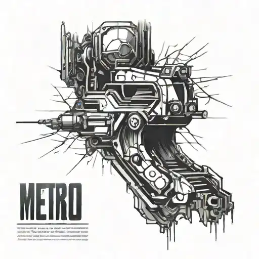 metro 2033 theme arm sleeve tattoo design idea
