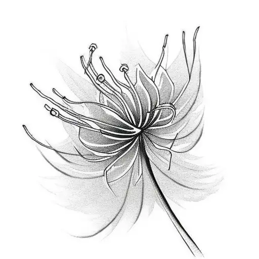 red spider lily  tattoo design idea