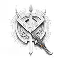 david and goliath tattoo design idea