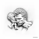 david and goliath tattoo design idea