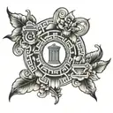 greek pattern tattoo design idea
