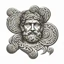 greek pattern tattoo design idea