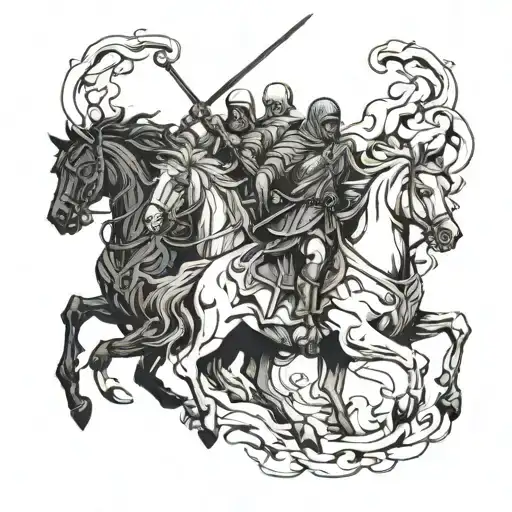 The Four Horsemen of the Apocalypse tattoo design idea