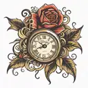 time heals all wounds in cursive writing tattoo design idea