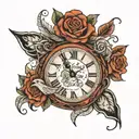 time heals all wounds in cursive writing tattoo design idea