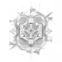 mathematical binary code tattoo design idea