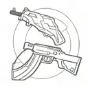 draco ak 47 tattoo design idea