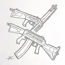 draco ak 47 tattoo design idea
