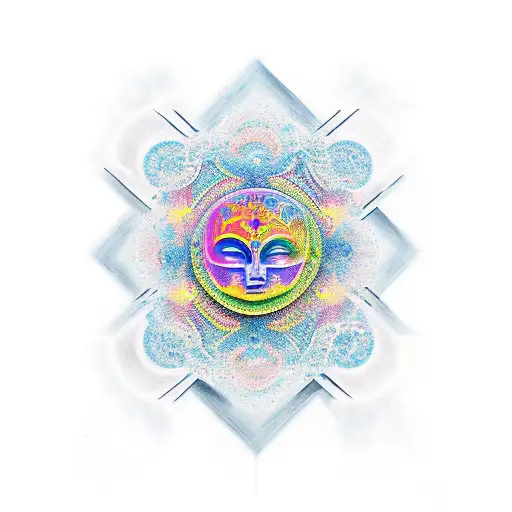 dmt zen meditation tattoo design idea