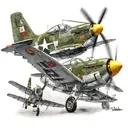 paratroopers and p51 mustang tattoo design idea