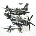 paratroopers and p51 mustang tattoo design idea