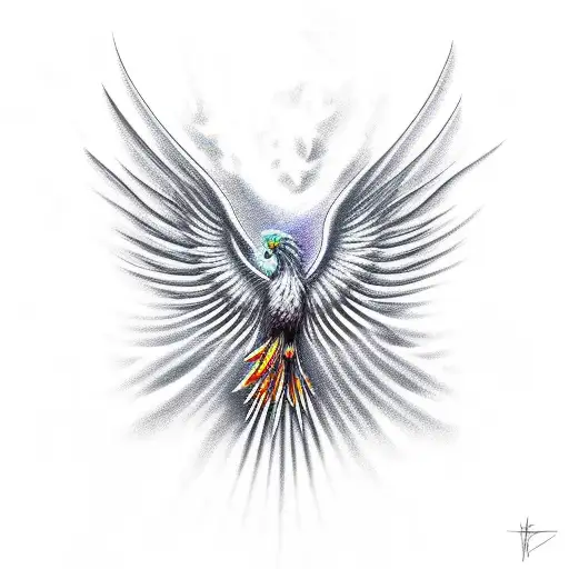 Phoenix kinky dominant  tattoo design idea