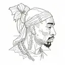 2pac shakur tattoo design idea