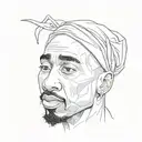 2pac shakur tattoo design idea