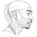 2pac shakur tattoo design idea