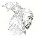 2pac shakur tattoo design idea