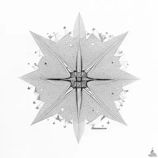 Southern Cross Star, Fine Lines tattoo design idea