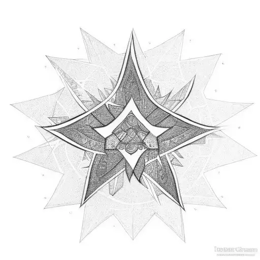 Southern Cross Star, Fine Lines tattoo design idea