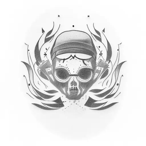 Portrait of a young activist making a difference tattoo design idea