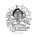 Portrait of a young activist making a difference tattoo design idea