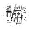 Portrait of a young activist making a difference tattoo design idea