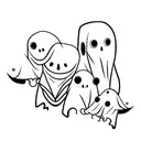 cloth ghost with shades tattoo design idea