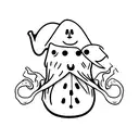 cloth ghost with shades tattoo design idea