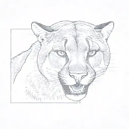 cougar tattoo design idea