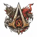 assassins creed logo tattoo design idea