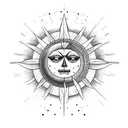 Sun and Moon tattoo design idea