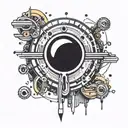 the little one bites in morse code tattoo design idea