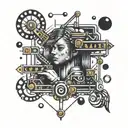 the little one bites in morse code tattoo design idea