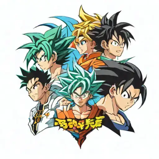 Goku,izuku midoriya, Tanjiro, Meliodas, Yuji Itadori, rimuru tempest tattoo design idea