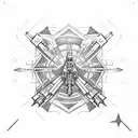 x-wing blueprint tattoo design idea