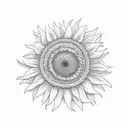 Sunflower tattoo design idea