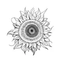 Sunflower tattoo design idea