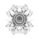 Sunflower tattoo design idea