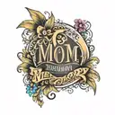 mom in memory off using scrabble tiles pattern style tattoo design idea