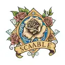 mom in memory off using scrabble tiles pattern style tattoo design idea