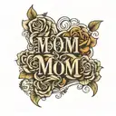 mom in memory off using scrabble tiles pattern style tattoo design idea