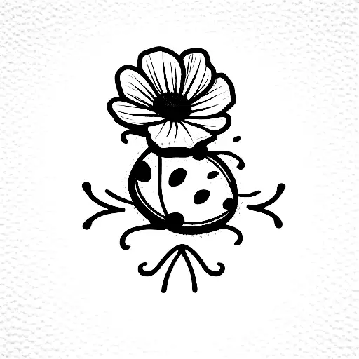 flowers, Ladybug, industrial arts, saw blaze, snow globe, bunny, snowflakes, fine line tattoo tattoo design idea