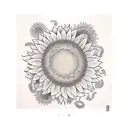 sunflower with bees tattoo design idea