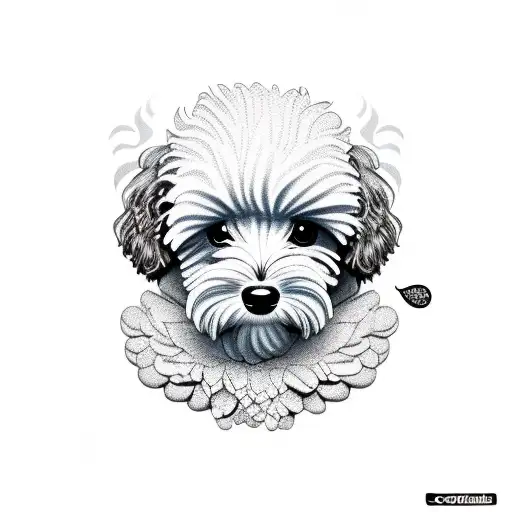 Cockapoo tattoo design idea