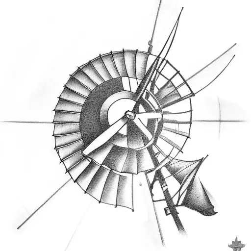 windmill tattoo design idea