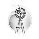 windmill tattoo design idea
