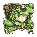 Tree Frog sitting tattoo design idea