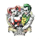 joker and harley quinn tattoo design idea