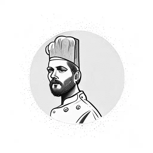 Incorporate a chef's knife into a design symbolizing leadership and authority tattoo design idea