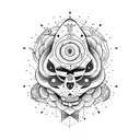psycedelic on forarm tattoo design idea