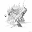 wanderer above the sea of fog tattoo design idea